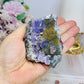 High Grade Purple Cubed Fluorite Cluster with Inclusions 235g