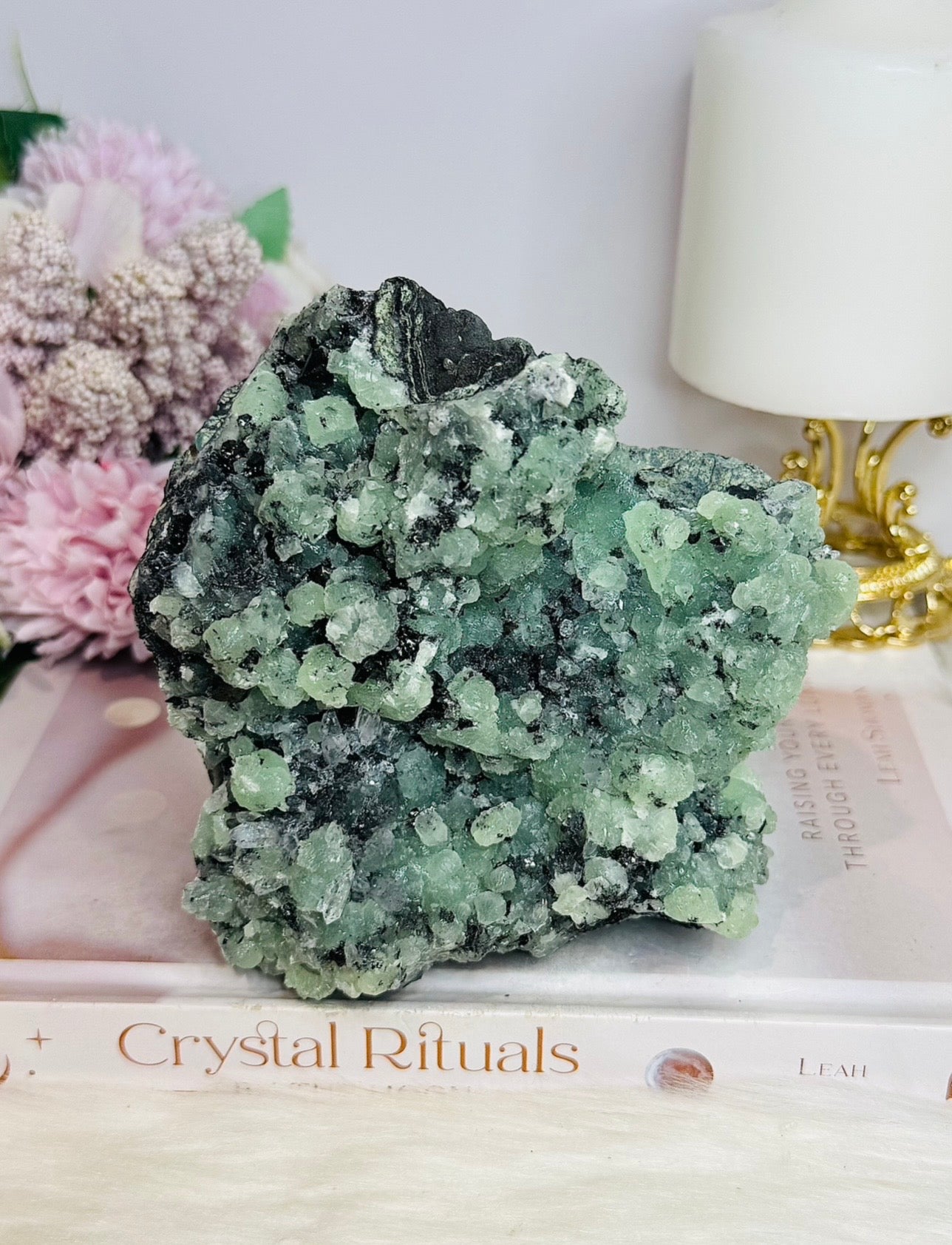 Unique High Grade Green Fluorite Specimen on Matrix 10.5cm 681g