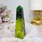 Green Serpentine Jade Obelisk Tower 9.5cm