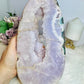 Statement Piece ~ Huge Pink Amethyst Druzy Portal Slab On Stand 36cm 2.45KG