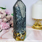 Large Sky Stone Quartz Tower 16.5cm 656g