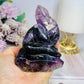 Purple Fluorite Carved Snake 342grams