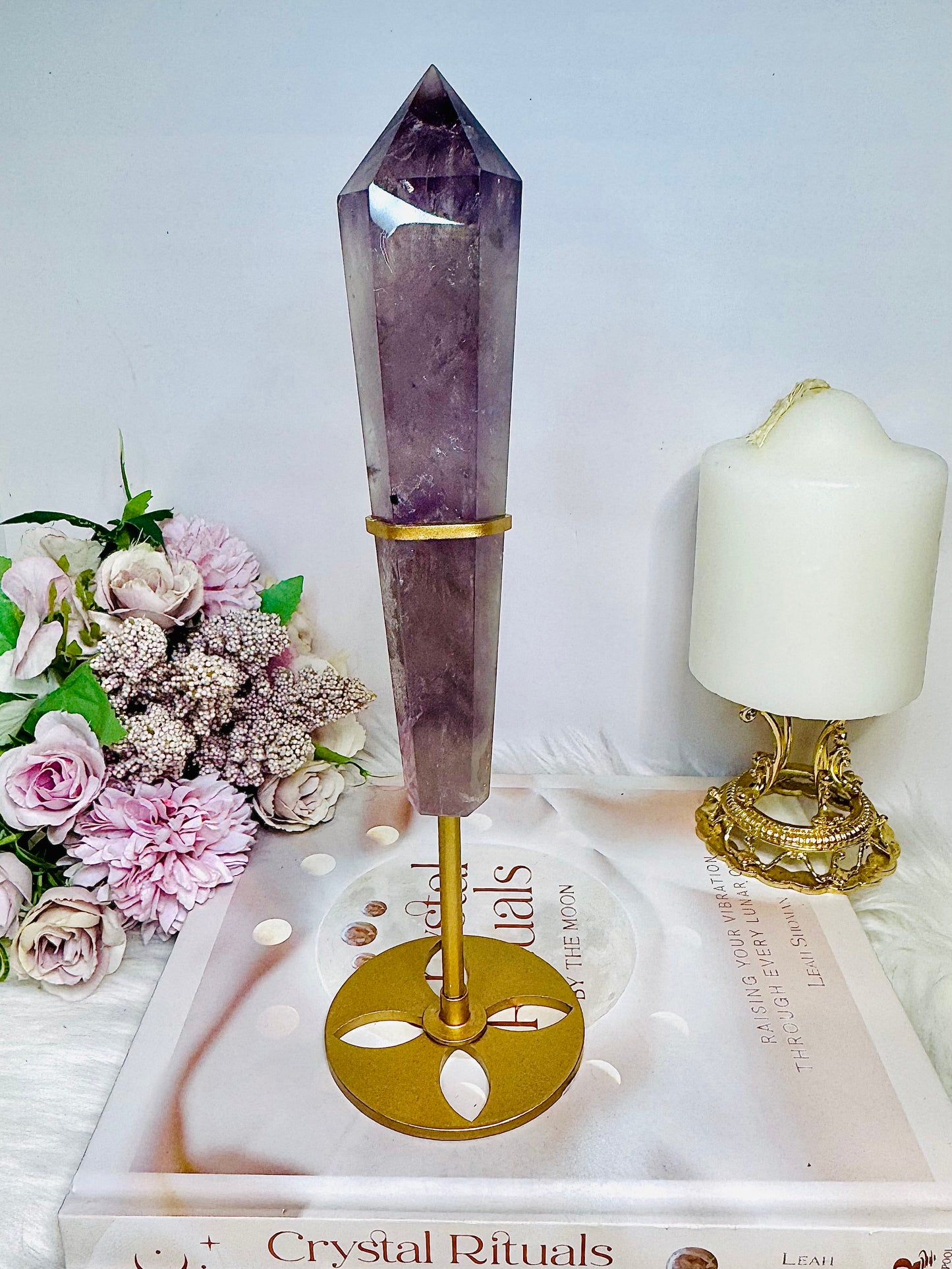 Amethyst Wand | Tower on Stand 25cm (inc stand)
