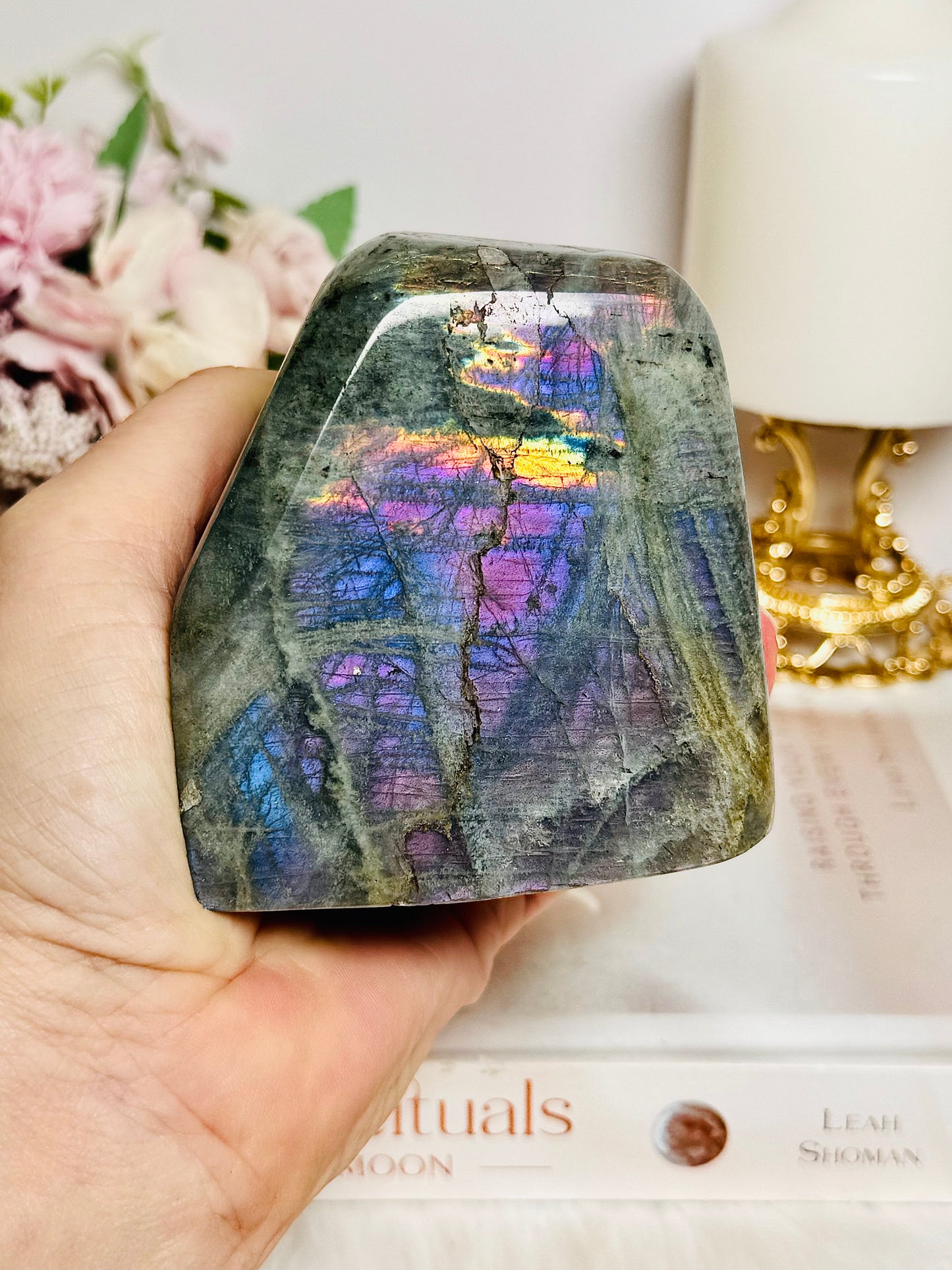 Absolutely Stunning 478gram Labradorite Polished Freeform with Sensational Flash