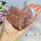 Large Pink Amethyst Chunky Heart 10cm 315g On Stand