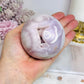 Large Pink Amethyst Druzy Sphere on Glass Stand (stand can be changed) 471g