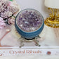 High Grade Druzy Amethyst | Agate Sphere on Stand 475g