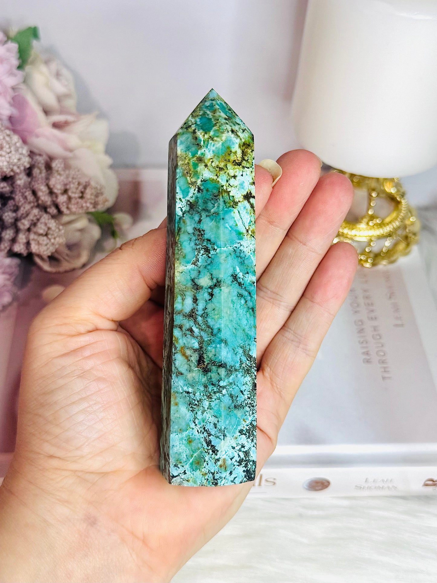 Natural Stunning Turquoise Tower 12cm