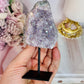 Absolutely Beautiful Angel Aura Amethyst Cluster On Stand From Brazil 12cm