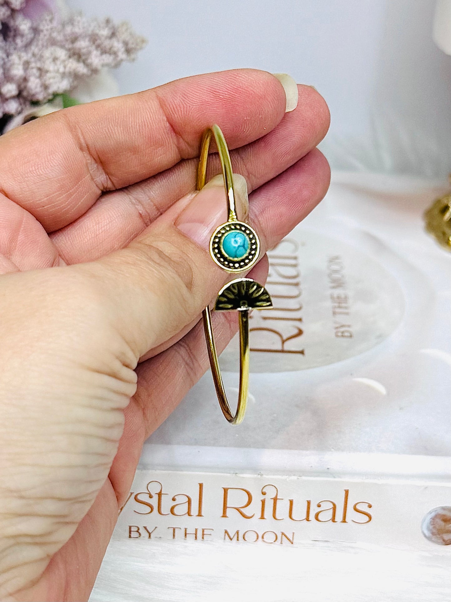 Turquoise Brass Bangle