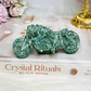 Moss Agate Carved Motorbike 9.5cm