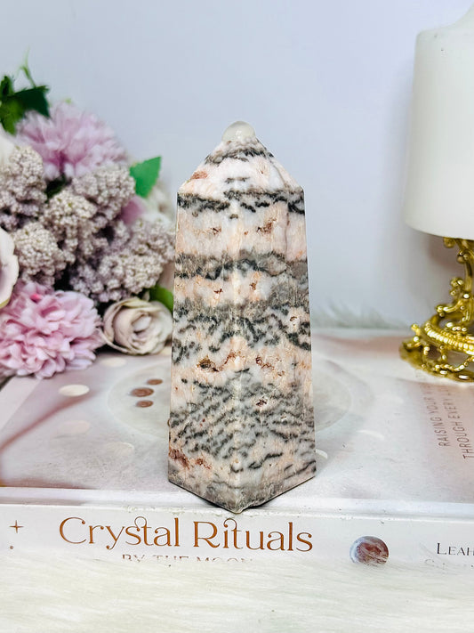 Pink Zebra Jasper Chunky Tower 11cm 261g