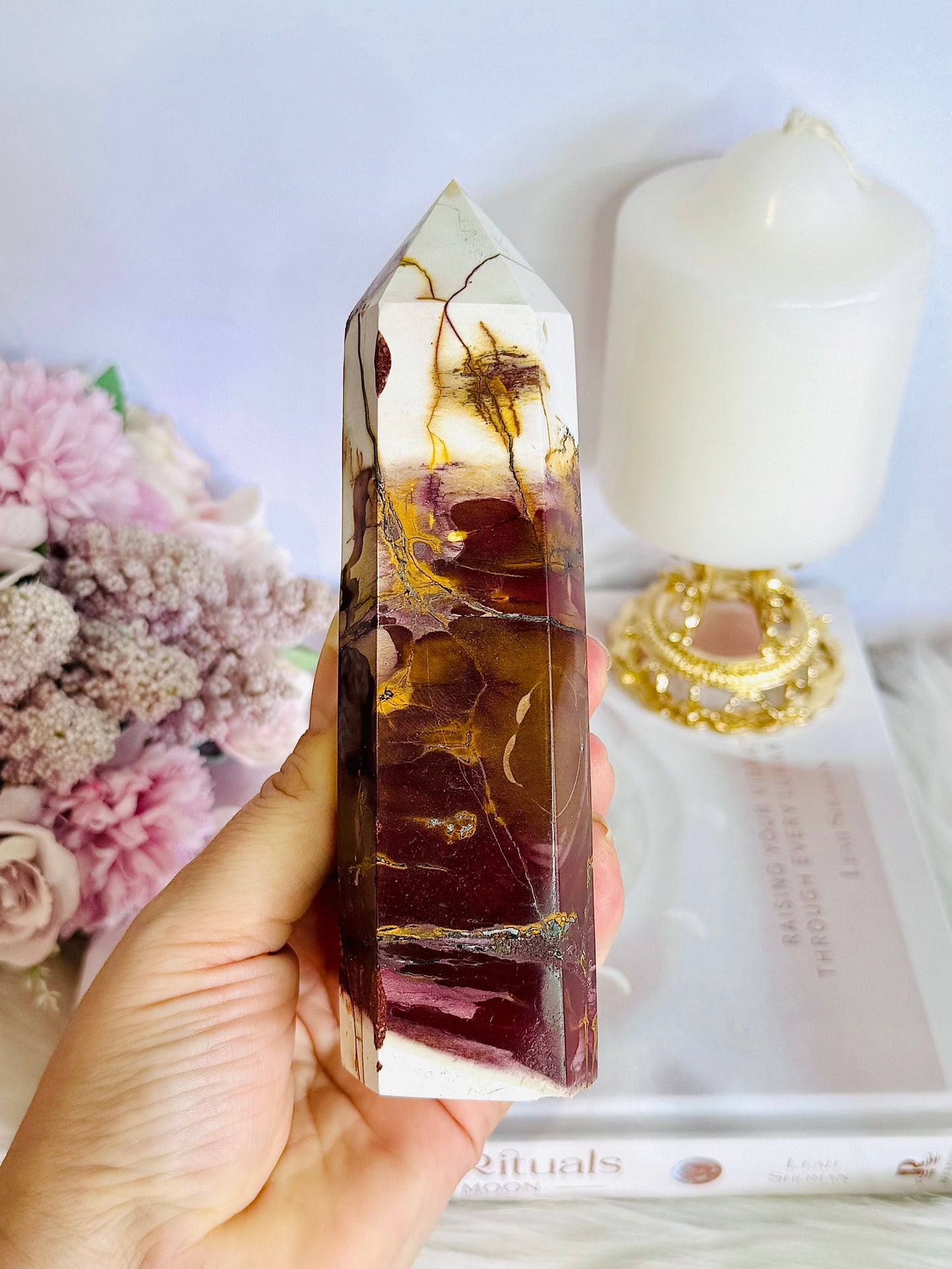 Gorgeous Large Chunky Mookaite Jasper Tower 15cm