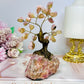 Natural Rose Quartz Carved Tree 14cm