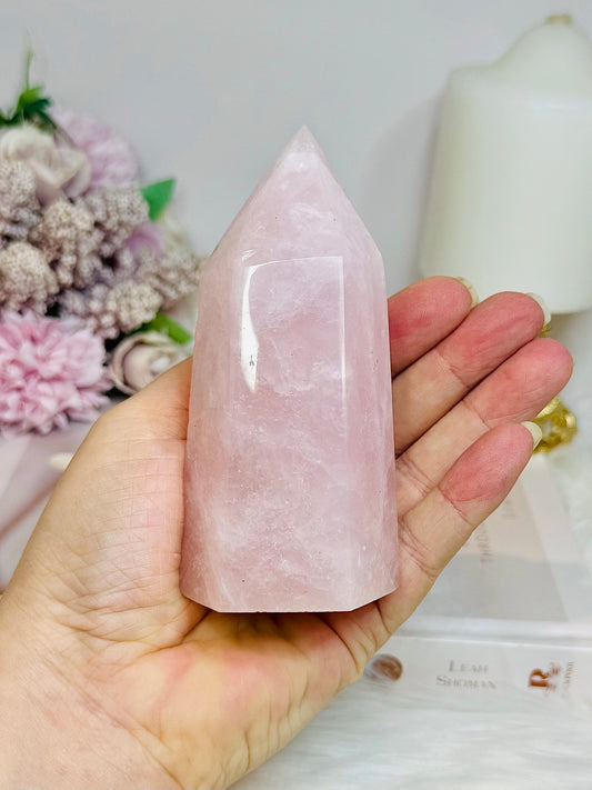 Chunky Rose Quartz Tower 11cm 340g