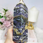 Large Purple Fluorite X Sphalerite Tower 18.5cm 901g