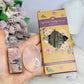 🎁 Christmas Gift Pack ~ Pack Rosemary Smudge Sticks, Rhodonite Tower & Clear Quartz Palm Stone 🎁