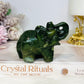 Green Jade Carved Elephant 8cm