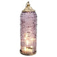 Glass Lantern Led Baroque Plum 22.5cm