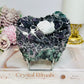 Fluorite Chunky Specimen with Matrix on Stand 711g
