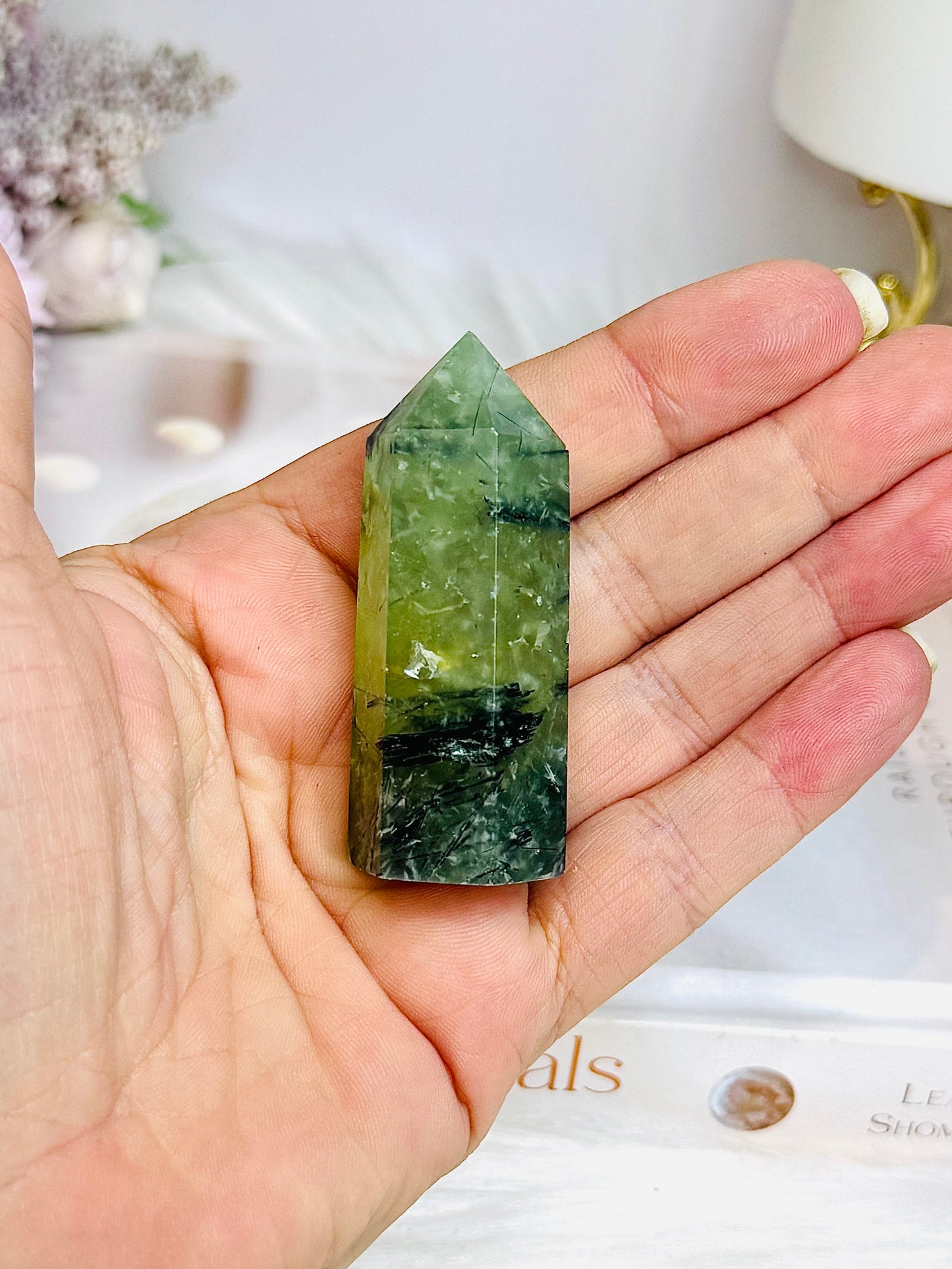 Small Prehnite Tower 6cm