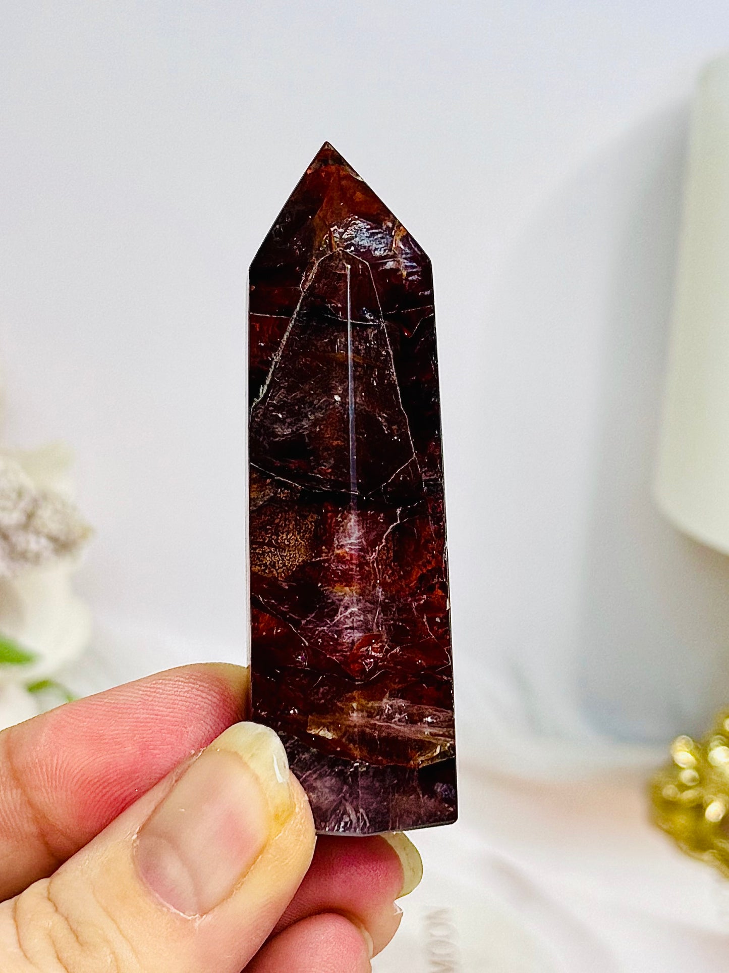 High Grade Fire Quartz Tower 7cm