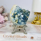 Blue Celestite Freeform Cluster On Stand 510g