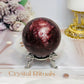 Large Red Jasper Sphere on Stand 368g