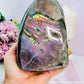 WOW!!!!!! Classy & Absolutely Fabulous Large 14.5cm 1.43KG Labradorite Polished Freeform with Stunning Purple Flash Truly Gorgeous