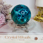 Absolutely Incredible High Grade Chrysocolla Sphere on Stand 339grams