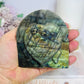 Labradorite Carved Turtle on Slab 9.5cm