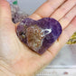 Amethyst Puffy Heart 7cm