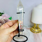 Clear Quartz Wand | Tower on Stand 15cm