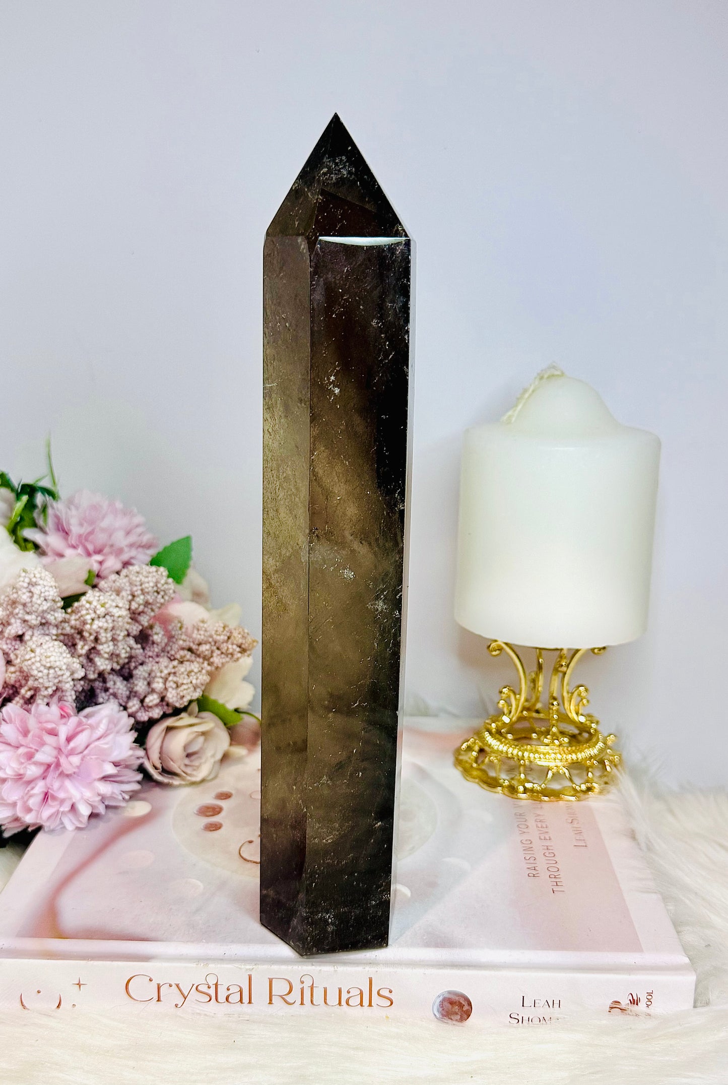 Large Smokey Quartz Tower 24cm 904g