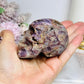 Root Fluorite Druzy Skull 7.5cm 294g