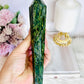Emerald Jasper Carved Wand | Tower on Stand 19.5cm