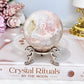 Druzy Pink Amethyst Sphere on Stand 285g