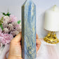 Large Blue Quartz Tower 16.5cm
