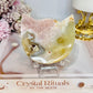 Druzy Pink Amethyst Cat Face On Stand 8cm
