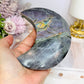 Purple Flash Labradorite Moon on Stand 12cm