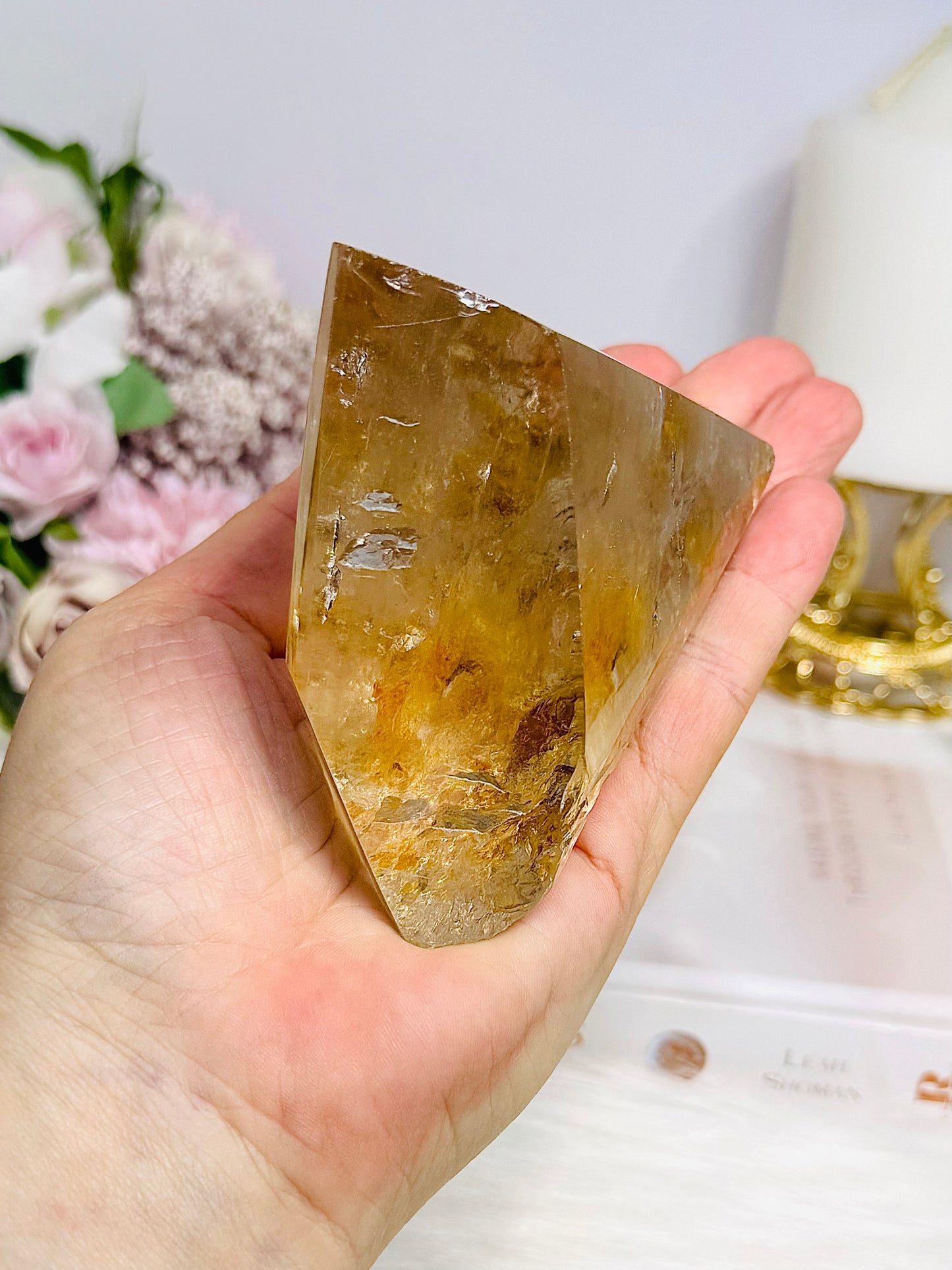 Natural Golden Healer Quartz Polished Freeform 10cm 421g