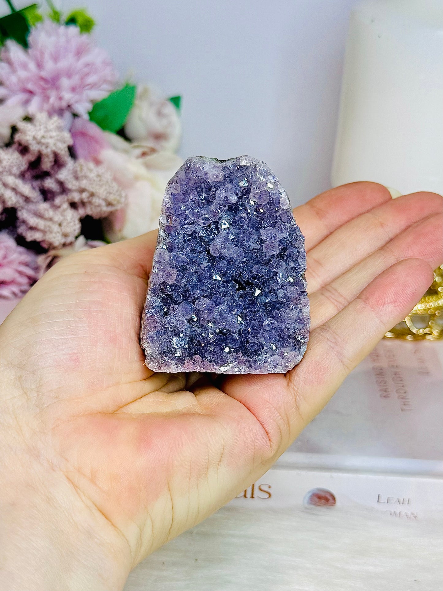 Natural Amethyst Base Cut Cluster 6cm