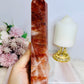 Large Red Fire Quartz Tower 20.5cm with Rainbows