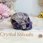 Chevron Amethyst Carved Skull 6cm