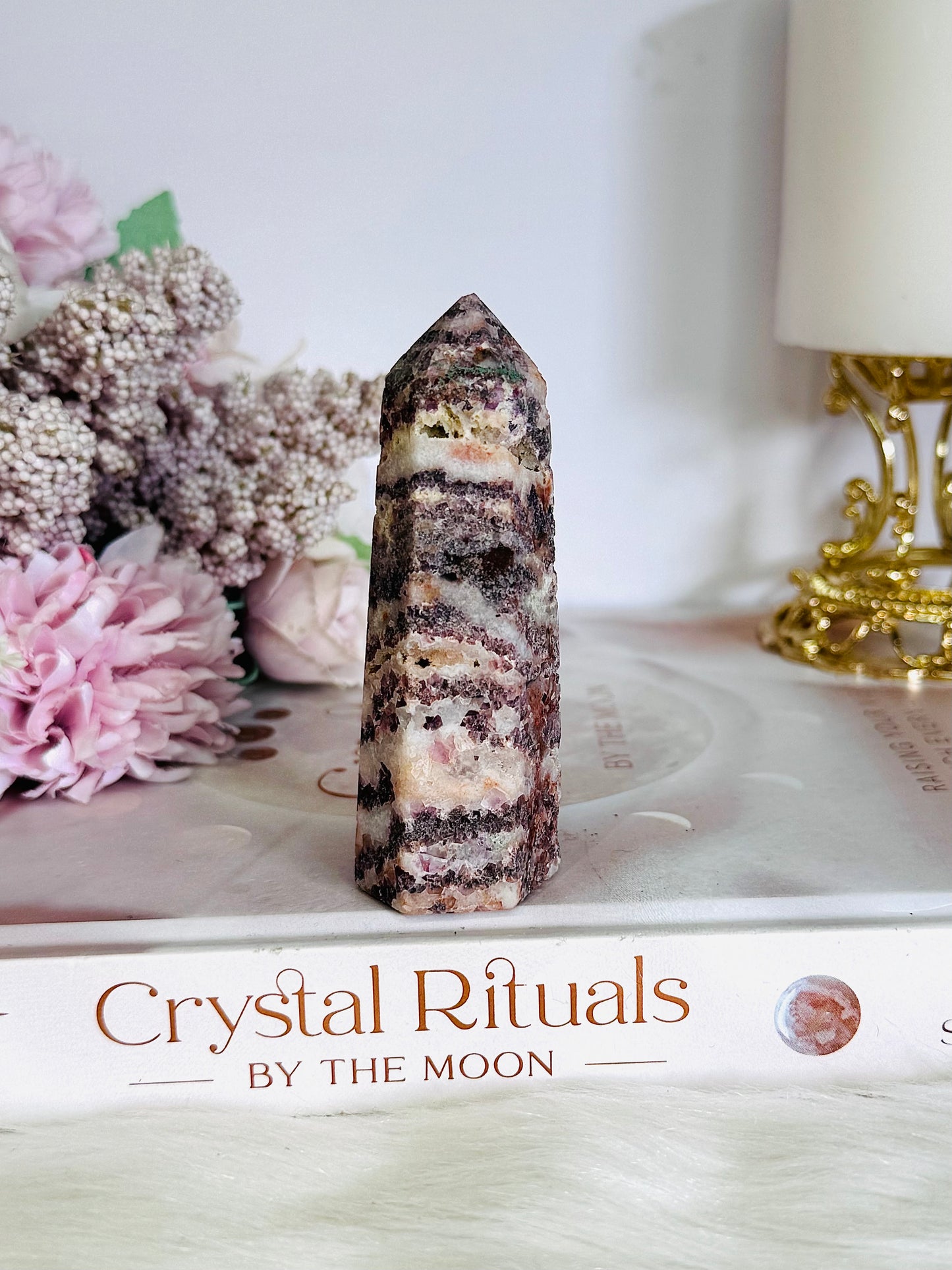 Beautiful Chunky Root Fluorite Tower | Point 8cm