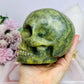 Huge Green Jade Carved Skull 1.25KG