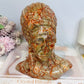 Large Red Vein Jasper Carved American Indian Chief 17cm 1.65KG