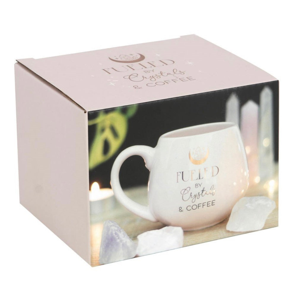 ‘Fueled By Crystals & Coffee’ Large Coffee Mug In Gift Box