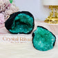 Large Emerald Green (dyed) Moroccan Geode Quartz Set 238g