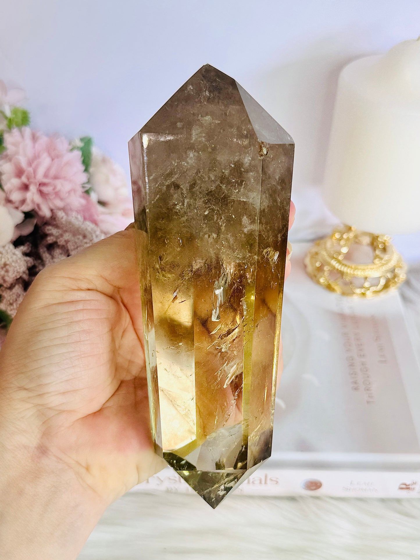 Magnificent Large 17cm 594gram Citrine Double Terminated Point